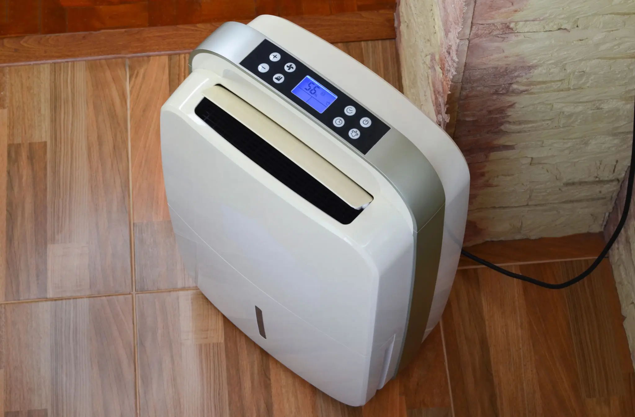 Portable dehumidifier with digital control panel